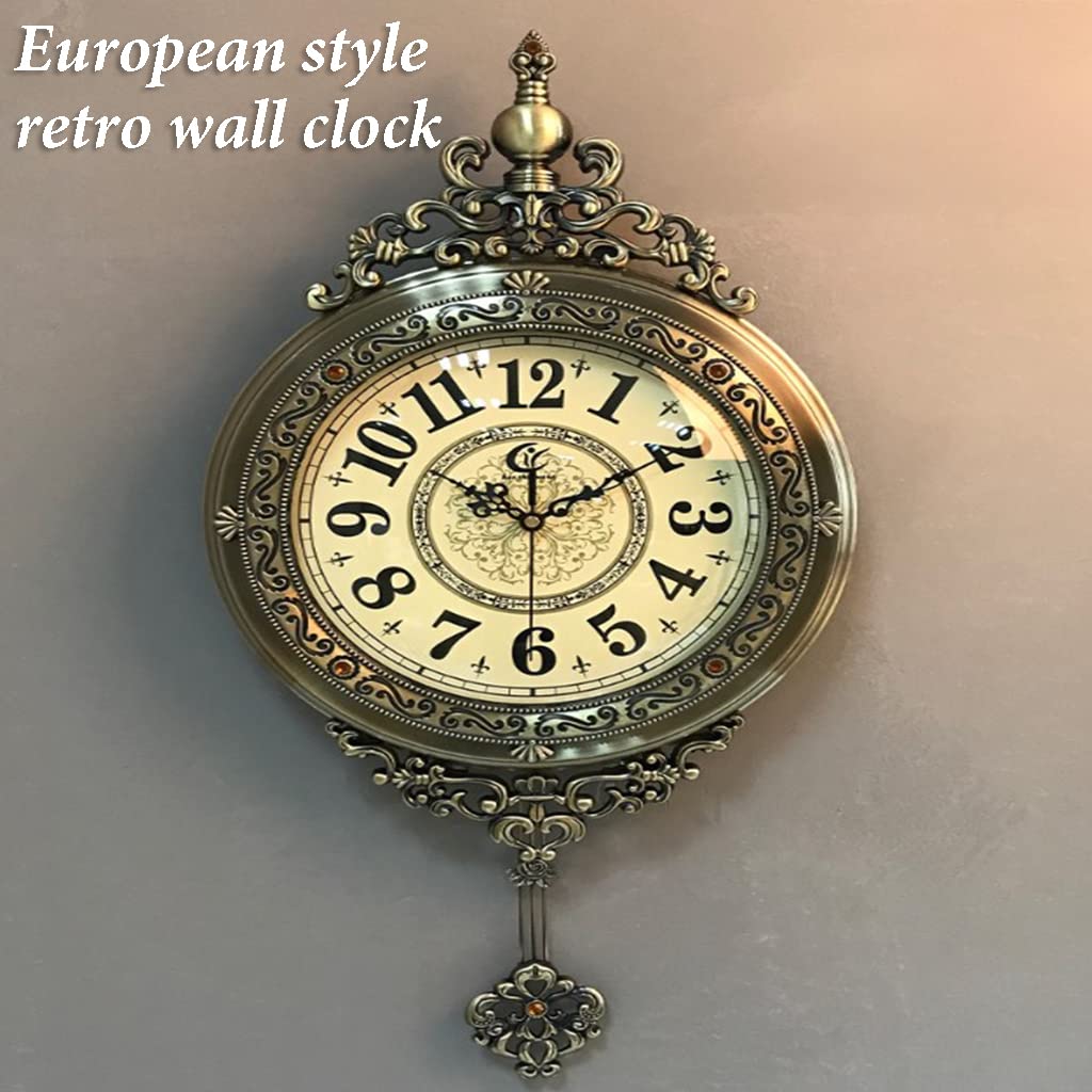 Amazon.com: ZXXHNNAIH Battery Vintage Wall Clock Classical Large